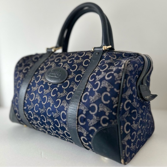 SALE! Céline Boston Bag in Navy Blue Rare, Vintage Y2K Celine Speedy 30cm - Picture 15 of 15